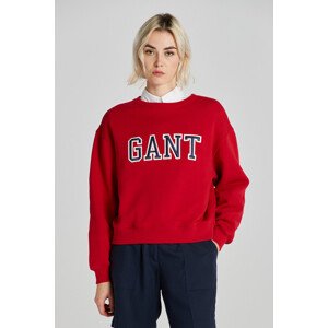 MIKINA GANT LOGO C-NECK SWEAT červená L