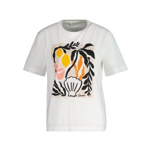 TRIČKO GANT REL PALM PRINT SS T-SHIRT bílá XXS