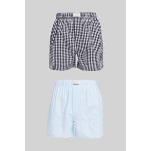 PYŽAMOVÉ ŠORTKY GANT STRIPE AND GINGHAM BOXER SH 2-PACK modrá S