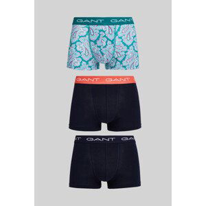 SPODNÍ PRÁDLO GANT PAISLEY PRINT TRUNK 3-PACK modrá M