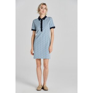 ŠATY GANT G-PATTERN JAQUARD SS POLO DRESS modrá XS