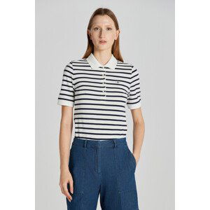 POLOKOŠILE GANT SLIM STRIPED SHIELD SS PIQUE POLO bílá XS