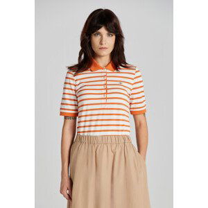 POLOKOŠILE GANT SLIM STRIPED SHIELD SS PIQUE POLO oranžová XS