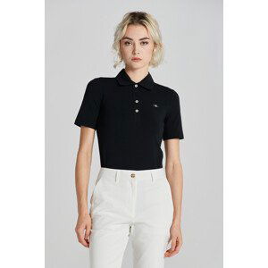 POLOKOŠILE GANT SLIM COT/ELA SS POLO černá XS