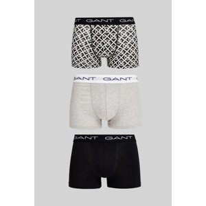 SPODNÍ PRÁDLO GANT G PATTERN TRUNK 3-PACK černá S