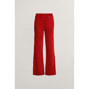 TEPLÁKY GANT STRAIGHT LEG VELOUR PANTS RUBY RED