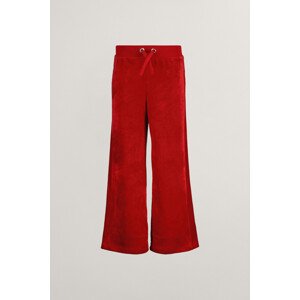 TEPLÁKY GANT STRAIGHT LEG VELOUR PANTS RUBY RED