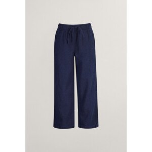 KALHOTY GANT COTTON LINEN PANTS MARINE