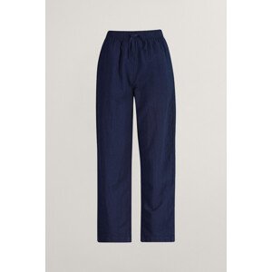 KALHOTY GANT COTTON LINEN PANTS MARINE