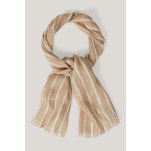 ŠÁTEK GANT STRIPED LINEN LIGHTWEIGHT SCARF DRY SAND
