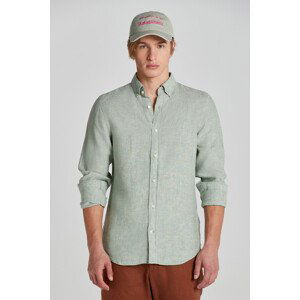 KOŠILE GANT SLIM LINEN SHIRT zelená S