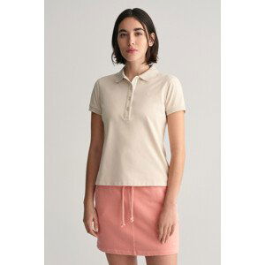 POLOKOŠILE GANT CONTRAST COLLAR SS PIQUE POLO hnědá XS