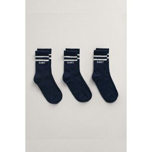 PONOŽKY GANT LOGO RIB SOCKS 3-PACK modrá 22/25