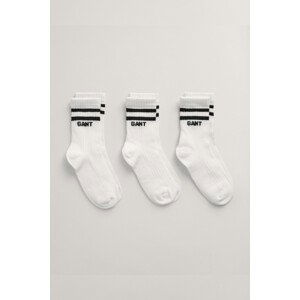 PONOŽKY GANT LOGO RIB SOCKS 3-PACK bílá 19/21