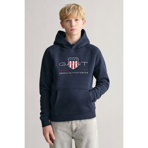 MIKINA GANT ARCHIVE SHIELD HOODIE modrá 146/152