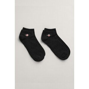 PONOŽKY GANT SHIELD SNEAKER SOCKS 2-PACK černá 34/36