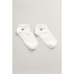 PONOŽKY GANT SHIELD SNEAKER SOCKS 2-PACK bílá 34/36