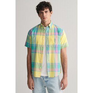 KOŠILE GANT REG COLORFUL MADRAS SS SHIRT žlutá 4XL