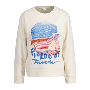 MIKINA GANT REL SCENERY PRINT C-NECK SWEAT bílá S