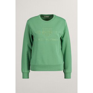 MIKINA GANT REG TONAL SHIELD C-NECK SWEAT DUSTY GREEN