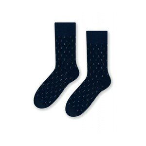 Steven 056 205 vzor tmavě modré Pánské ponožky, 42/44, modrá
