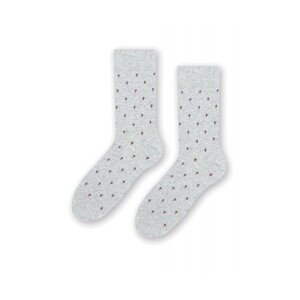 Steven 056 207 vzor šedé Pánské oblekové ponožky, 42/44, šedá