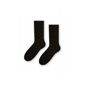 Steven 056 226 vzor černé Pánské oblekové ponožky, 39/41, černá