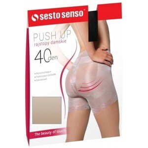 Sesto Senso Push Up 40 DEN Punčochové kalhoty, 4, Nero