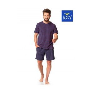 Key MNS 325 A24 Pánské pyžamo, XXL, modrá-paski
