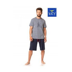 Key MNS 629 A24 Pánské pyžamo, XL, modrá-paski