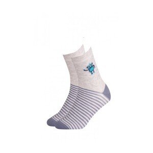 Gatta Cottoline vzorované 234.N59 30-32 Chlapecké ponožky, 27-29, bílá