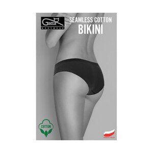 Gatta Seamless Cotton Bikini 41640 dámské kalhotky, S, černá