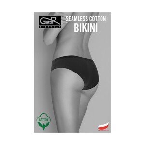 Gatta Seamless Cotton Bikini 41640 dámské kalhotky, L, černá