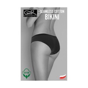 Gatta Seamless Cotton Bikini 41640 dámské kalhotky, XL, černá