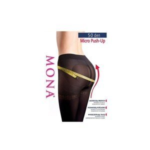 Mona Micro Push-Up 50 den punčochové kalhoty, 2-S, nero/černá