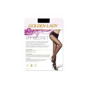 Golden Lady My Secret 40 den punčochové kalhoty, 5-XL, nero/černá