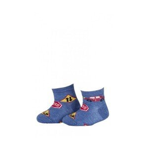Gatta Cottoline jarní-letní vzorované G14.N59 0-2 let Chlapecké ponožky, 15-17, navygrey