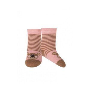 Wola Girl s vzorem W14.01P 0-2 lat ponožky, 15-17, pink