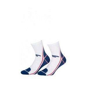 Wola Sportive W94.1N5 Ag+ Pánské ponožky, Světle šedá, orange