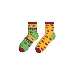 More 078 Damskie Nepárové Ponožky, 39-42, zelená světlý