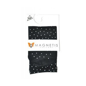 Magnetis 020 Druk Kropki dámské ponožky, UNI, černá-bílá