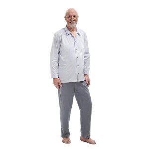 Martel Antoni 403 Rozepínané Pánské pyžamo plus size, 3XL, modrá světlý