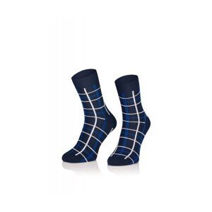 Intenso Superfine 1955 vzorované Pánské ponožky, 44-46, modrá