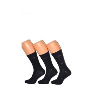 Cornette Premium A49 A'3 Pánské ponožky, Světle šedá, modrá