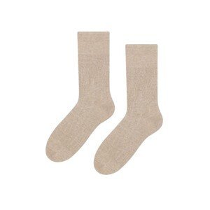 Steven 049 len 001 béžové Pánské ponožky, 42/44, béžová