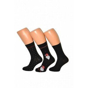 Cornette Premium A47 vánoční A'3 Pánské ponožky, 45-47, černá
