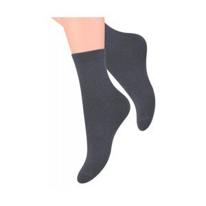 Steven 037 tmavě šedé Dámské ponožky, 35/37, šedá