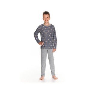 Taro Harry 2621 92-116 Z23 Chlapecké pyžamo, 110, jeans melanż ciemny