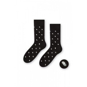 Steven 056-149 černé Pánské ponožky, 42/44, černá