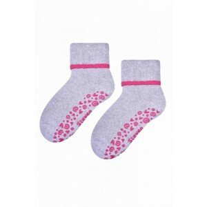 Steven 038 ABS šedo-růžové Ponožky, 29/31, šedá